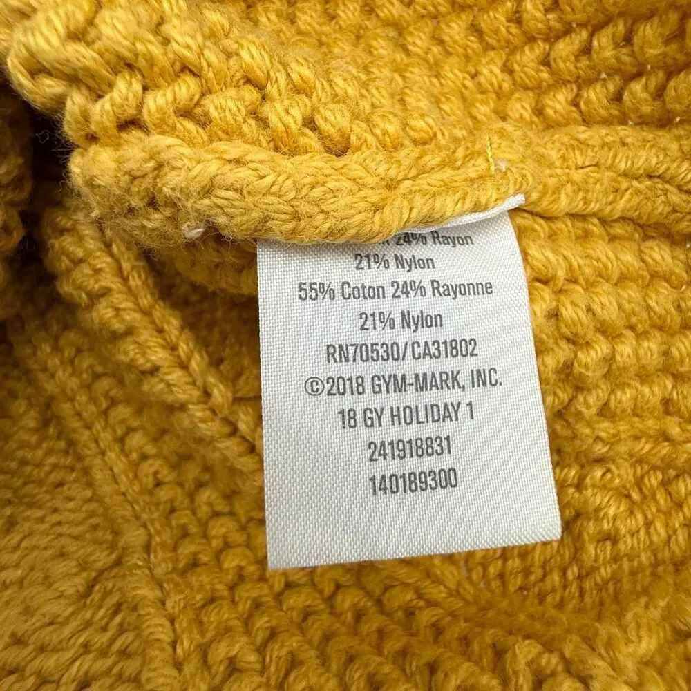 Gymboree Mustard Yellow Button Up Chunky Knit Cardigan Sweater - US Toddler Size